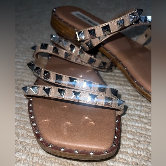 Steve Madden Studded Sandals in Tan and Black - Picture 5 of 6